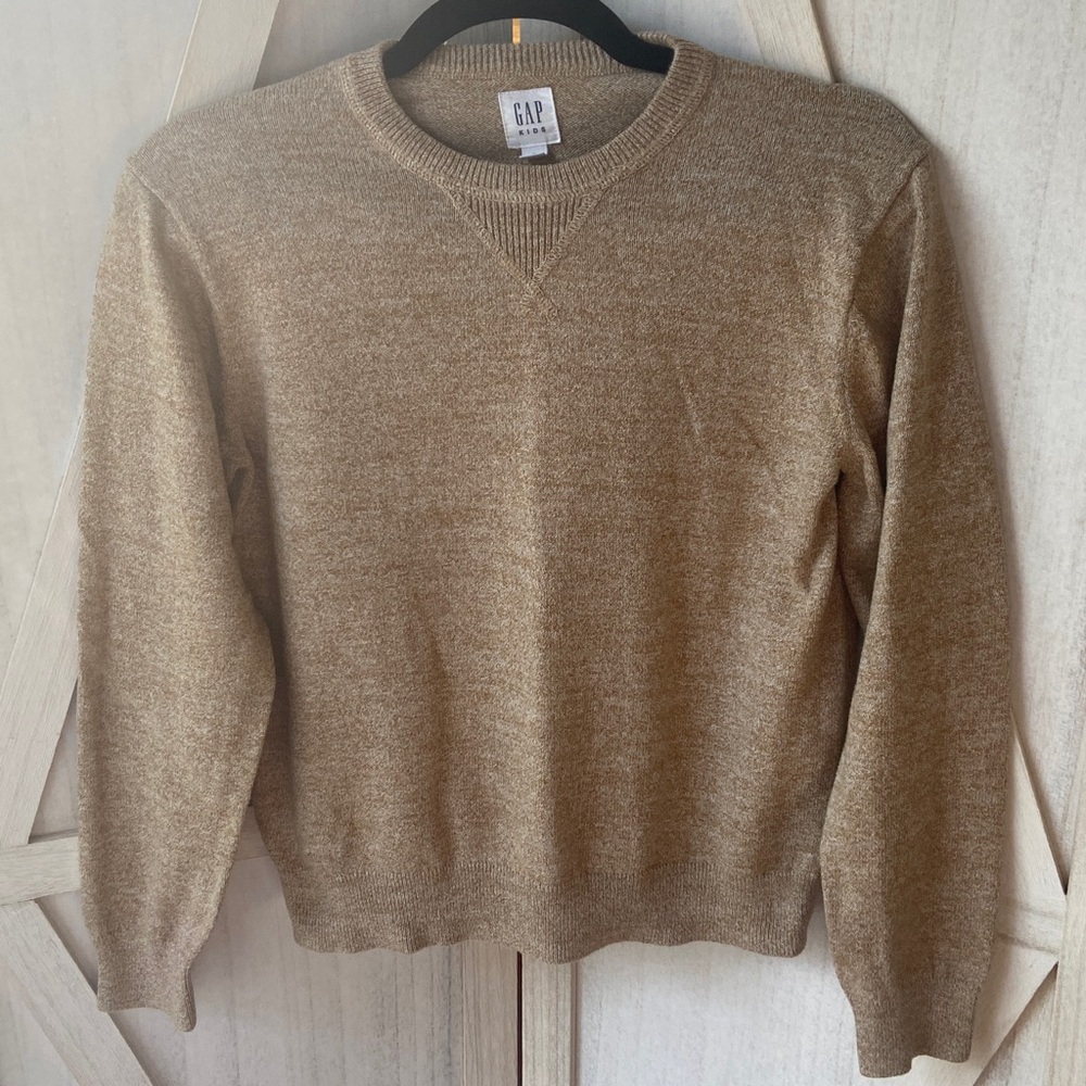 Gap Kids Boys Cotton Crewneck Sweater Size XL (11-12) Tan
